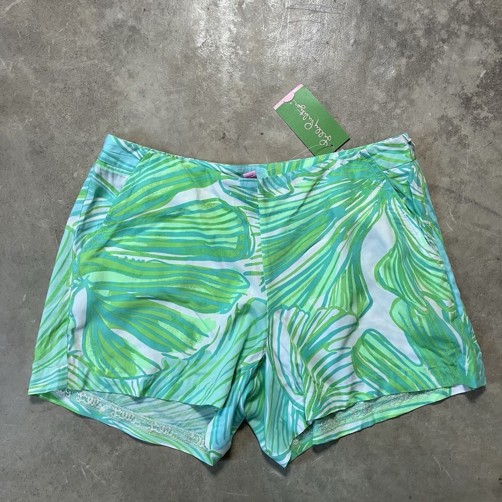Lilly Pulitzer Shorts Womens Size 4 Green Sheen Jeannie‎ Frounds Place